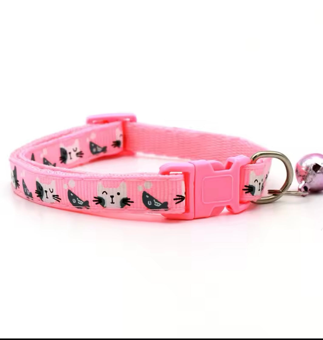 Pet Accessories Dog Cat Collar Bell Colorful Adjustable Pattern Collars For Puppy Kitten DIY Small Animal